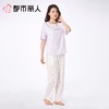 都市丽人女士睡衣纯棉单面家居服短袖长裤棉质套装LHC2B0 商品缩略图1