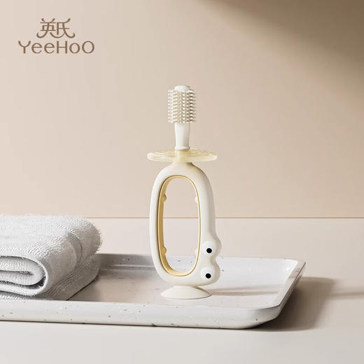 英氏 鳄鱼硅胶牙刷 Y33A 奶黄色 商品图0