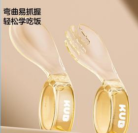 【新品上新】KUB可优比婴儿学吃饭训练叉勺PPSU宝宝自主进食辅食勺子儿童餐具