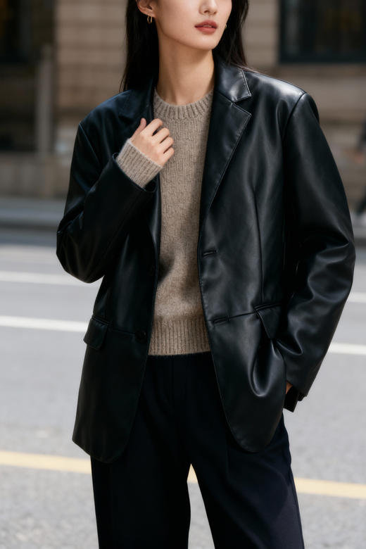 小西装样式皮衣 商品图1