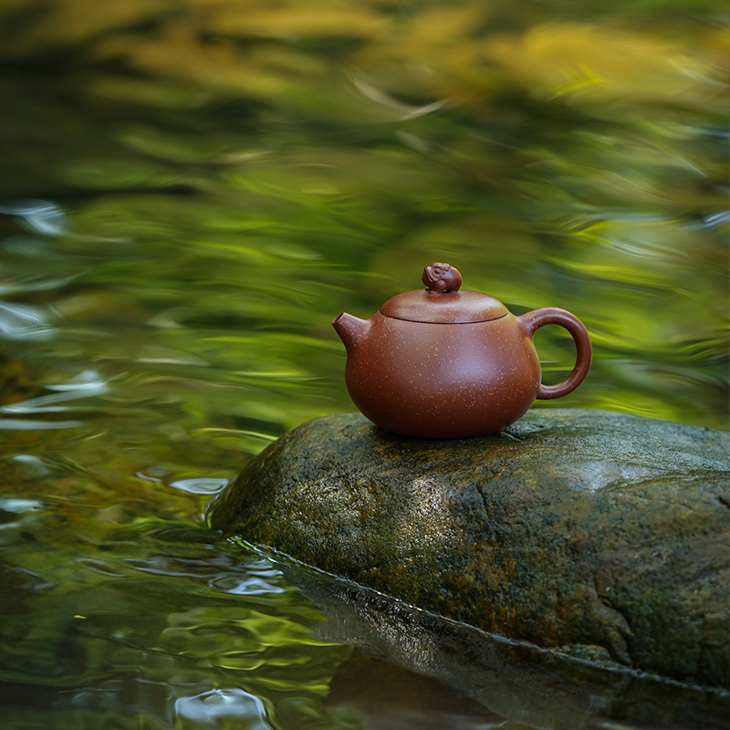 龙德堂陶艺 汤宣武制《玉蟾》原矿金砂大红袍 230cc 库存请咨询客服