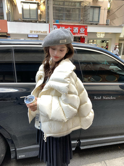 Read Nameless /超柔系列 白色90白鹅绒翻领羽绒服 2025/12/4 商品图1