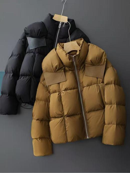 品质泡芙羽绒【羽绒服】绒子含量90%！韩系拼pu哑光蓬松保暖厚款冬季羽绒服-喜出 商品图4