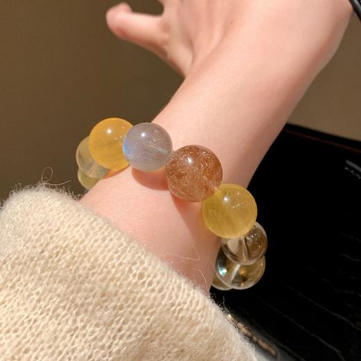 ARSIS｜晶石系列 六合祥瑞·海蓝宝黄萤石多宝串珠手链 商品图3