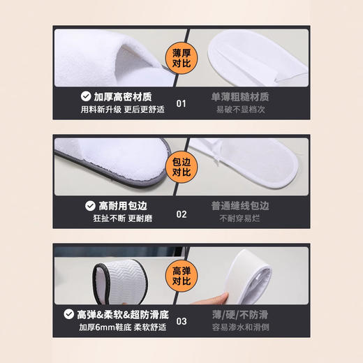 批发一次性拖鞋加厚防滑可洗澡五星级酒店宾馆民宿美容院专用拖鞋 商品图2