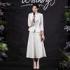 法小曼*子珍专款/女2025年新款时尚套装年轻洋气减龄正装米白色职业装西装伞裙 商品缩略图1