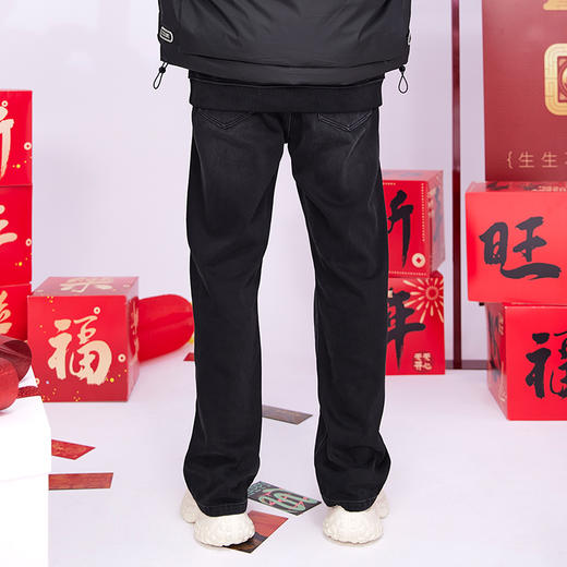 【新品上新】HX 秋冬季水洗直筒牛仔长裤加绒C201440008101 商品图2