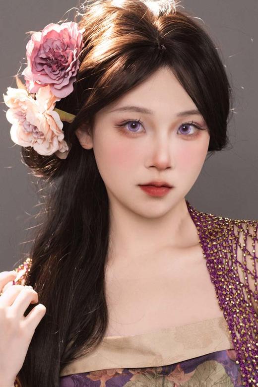 DoyaColor 日抛 试戴片  木槿紫 直径14.2mm着色13.4mm 商品图2