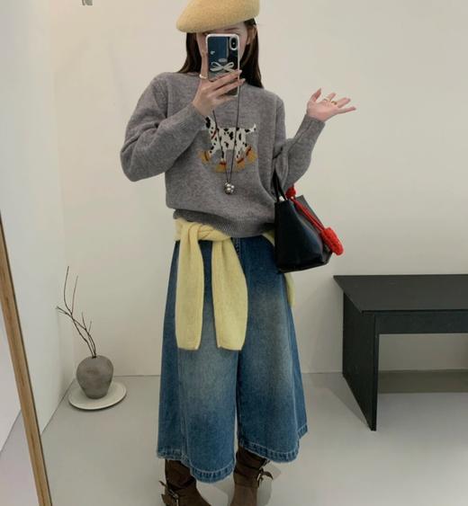 老米优品🎈3-5天！小细节里藏着少女感《10%绵羊毛🐏 韩里韩气“ 斑点狗” 毛衣》谁能抗拒这样的减龄少女复古款吖~MY251203A 商品图1