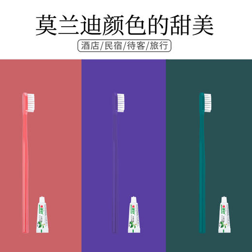 一次性牙刷家用待客软毛带牙膏高档宾馆酒店用旅行装5支家庭装 商品图1