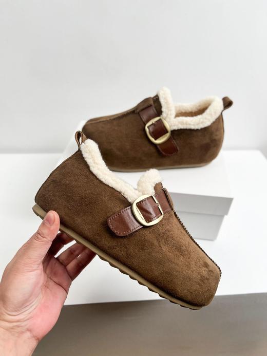 二店y  百丽同款【花生吐司勃肯鞋】 厚款羊京绒高保暖雪地靴 商品图4