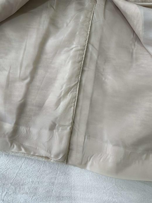 贝壳三 气质翻领仿兔毛双排扣大衣中长款系带毛呢外套C120319 商品图6