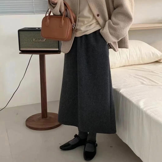 Steve Sandro羊毛花苞长裙，立体花苞版型，520g高比例羊毛混纺，保暖又优雅(5-10天发货)【G】 商品图0