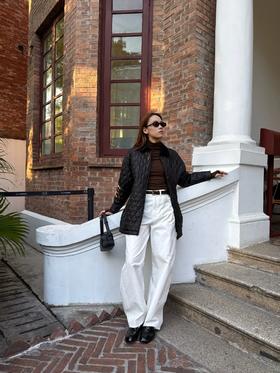 Outfit inspo*一件经典菱格纹的松弛感