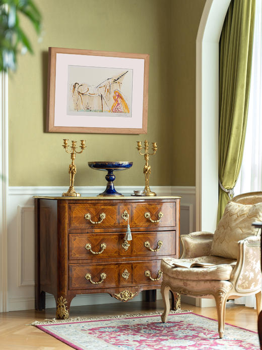 独角鹿西洋古董1983年代法国Armand & Georges Israel出版西班牙超现实主义大师萨尔瓦多·达利签名创作限量彩色石版画《独角兽》 商品图0