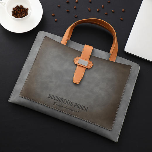 【复古❗️私人专属】商务皮质文件包 精英白领老师上班族 男女加厚防水皮质公文袋 商务办公合同票据收纳便携文件袋 商品图4