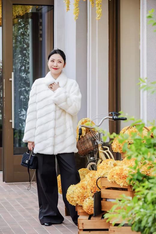 MAISON COVET  翻领水貂皮草外套 商品图0