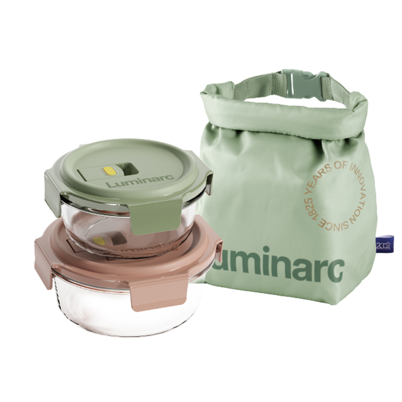 LC-CJJ1142 柏格高硼硅圆形玻璃保鲜盒3件套装