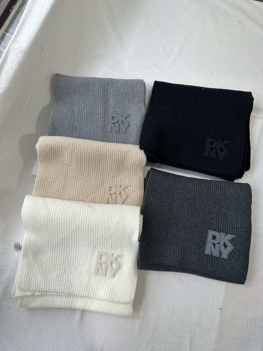 贝壳三 徽标字母纯色针织围巾简约百搭保暖防风围脖C120305 商品图2