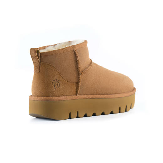 起程柔享系列女士厚底mini款皮毛一体雪地靴SW5W679YW 商品图5