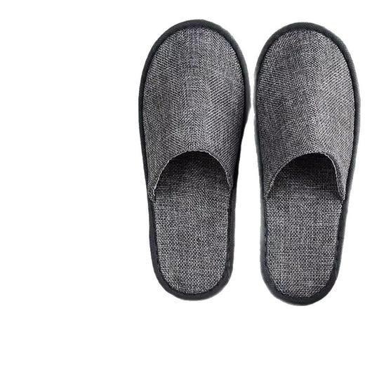 星级酒店棉麻一次性拖鞋透气舒适待客美容院酒店麻布拖鞋防滑批发 商品图4