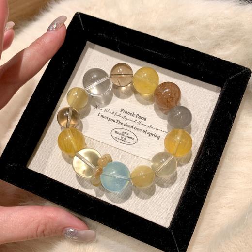 ARSIS｜晶石系列 六合祥瑞·海蓝宝黄萤石多宝串珠手链 商品图2