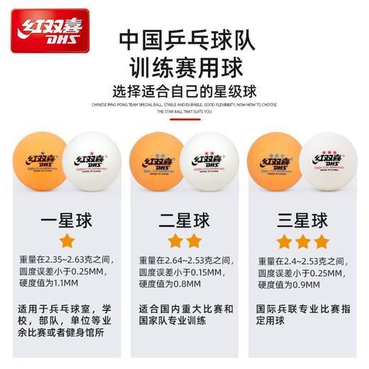 CD40B红双喜赛顶40+二星乒乓球比赛专用白色（十个装） 商品图2