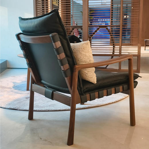 【中古风-YH-11椅】黑胡桃/真皮/客厅/卧房/休闲椅/休闲沙发 商品图2