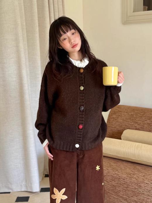 nothe Case布然/NC253221/「酒心冰糖」复古单排彩扣毛衣开衫 商品图0