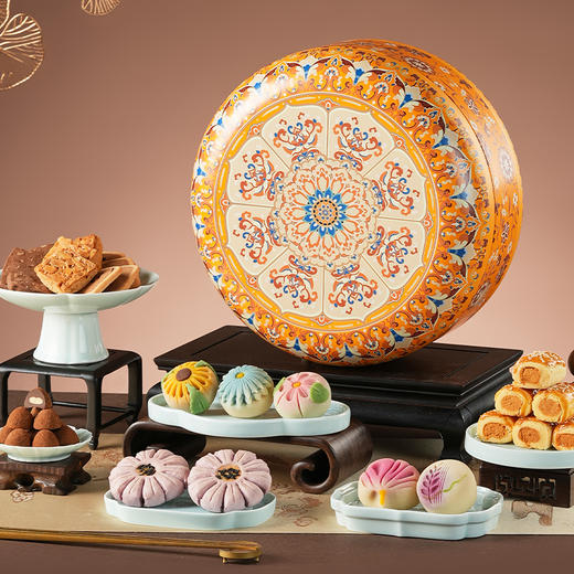 【元正花宴礼盒】皇家尚食局国风糕点礼盒装圣诞节桃山流心送长辈新年伴手礼物860g 商品图5