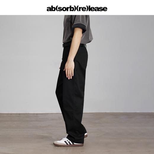 absorbrelease ab白噪黑色沙卡休闲裤男直筒长裤宽松百搭男士裤子 商品图0