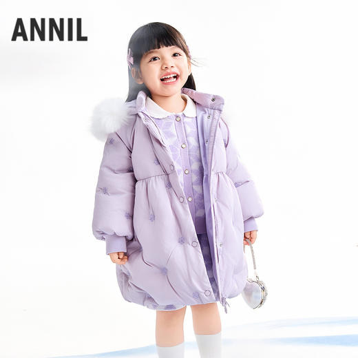 【实体店同款】女童长款羽绒服冬季新款安奈儿童装XG545056 商品图2
