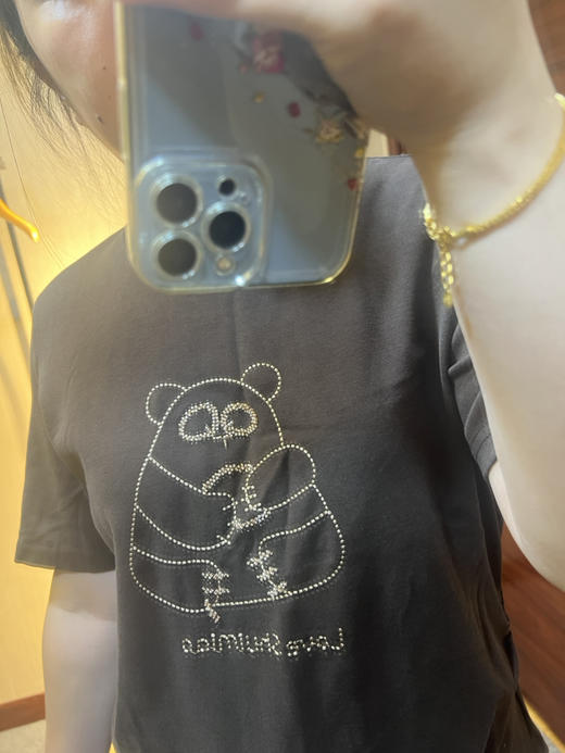 水淼爆款新款百搭卡通休闲短袖针织衫1249 商品图2