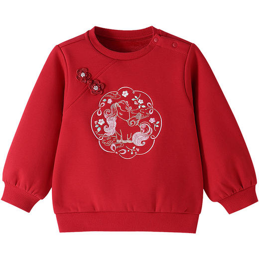 【实体店同款】女童圆领长袖卫衣春季新款安奈儿童装XG611002 商品图5