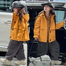 女童三合一冲锋衣户外秋装2025新款时尚运动外套加厚内胆儿童夹克