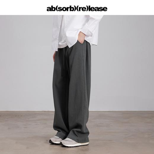 absorbrelease ab白噪深灰色卫裤男直筒长裤宽松休闲裤男士裤子 商品图0