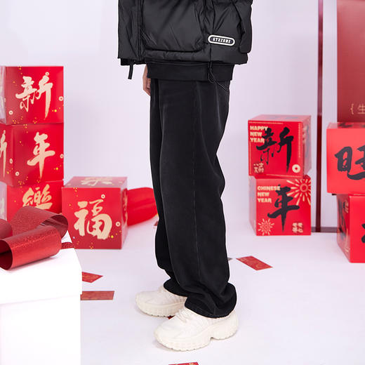 【新品上新】HX 秋冬季水洗直筒牛仔长裤加绒C201440008101 商品图1