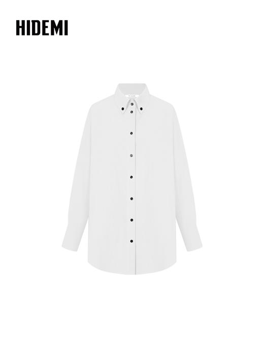HIDEMI 基础款女装翻领撞色扣春日衬衫新款上衣外套 商品图4