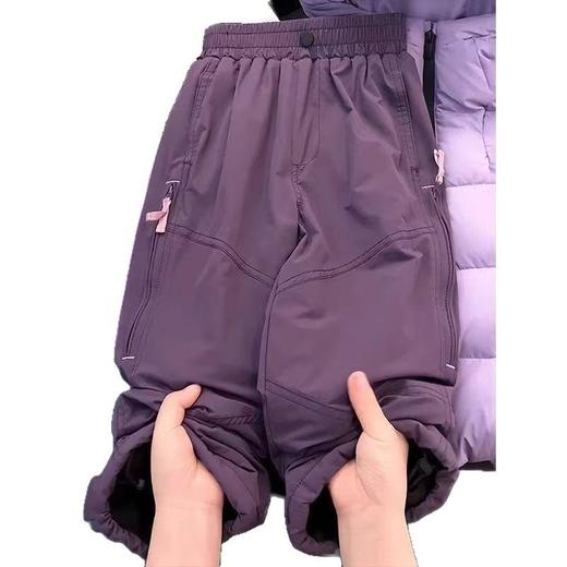 女童加绒裤子秋冬款2025新款儿童户外冲锋裤男童登山裤冬休闲裤潮 商品图4