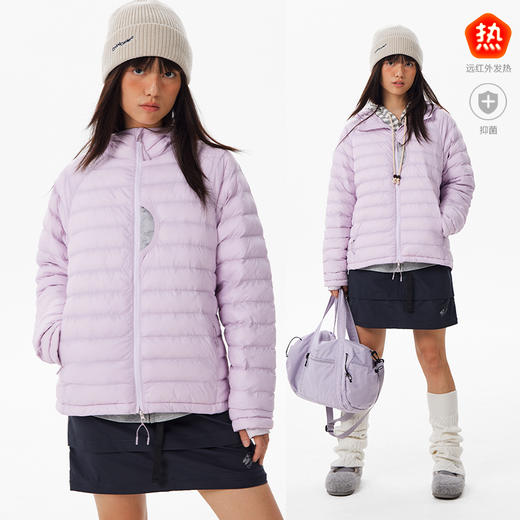 CryingCenter石墨烯抑菌远红外科技连帽绗缝棉服冬季外套哭喊中心 商品图0