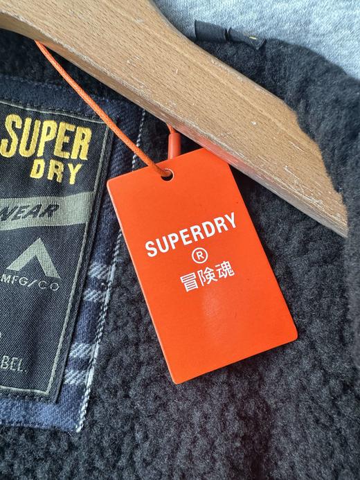 贝壳三 美式学院风加厚格子连帽棉衣男士复古宽松棉服C120308 商品图14