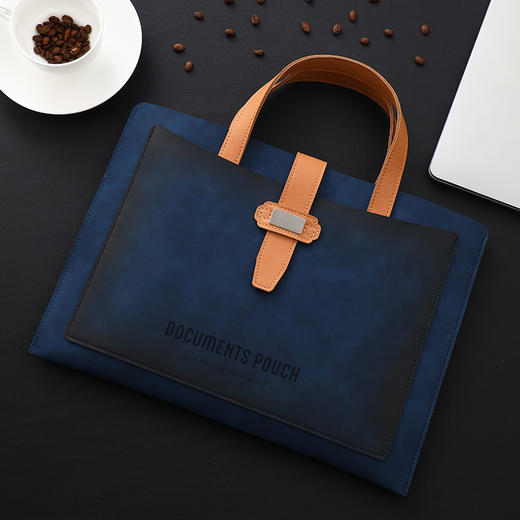 【复古❗️私人专属】商务皮质文件包 精英白领老师上班族 男女加厚防水皮质公文袋 商务办公合同票据收纳便携文件袋 商品图3