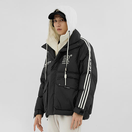 【新品上新】HX 冬季短款带帽羽绒服免洗防水C100440035101/02/03 商品图1