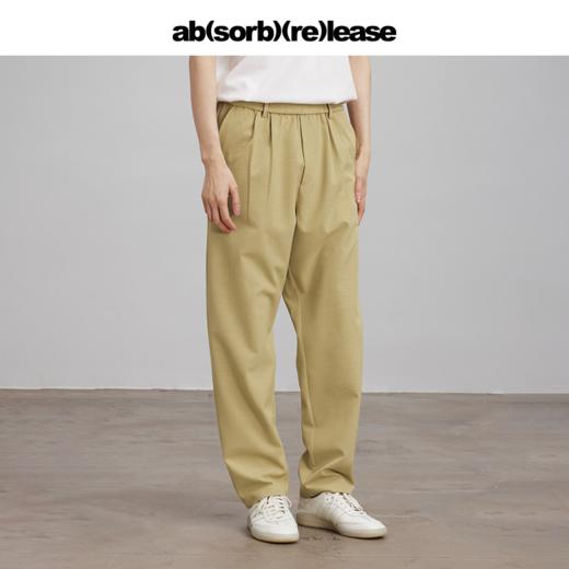 absorbrelease ab白噪黄色西装裤男通勤直筒西裤男士裤子休闲裤 商品图3