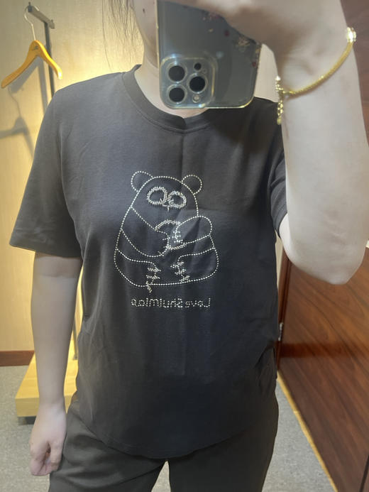 水淼爆款新款百搭卡通休闲短袖针织衫1249 商品图0