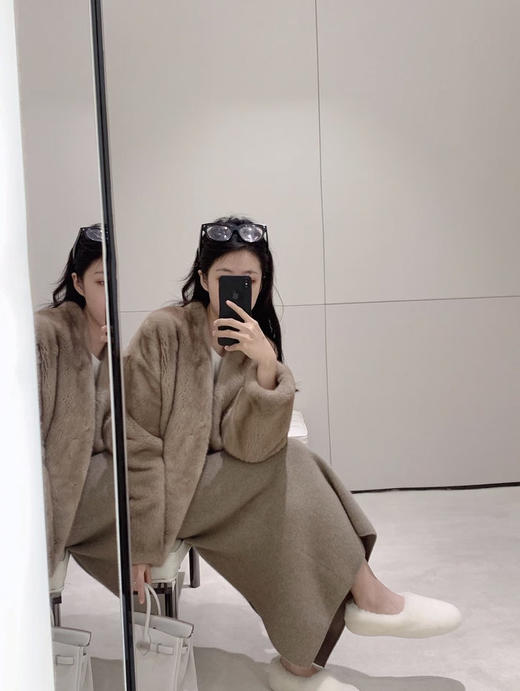 重磅仿水貂绒一体绒开叉半身裙N1399★ 商品图1