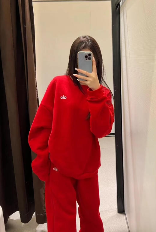 123-4 新年红 alo 加绒卫衣套装 需要混码备注 商品图9