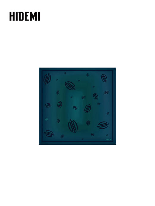 HIDEMI 大秀款限定logo系列手绘原创印花缎面90*90方形大丝巾披肩围巾 商品图7