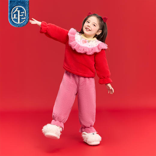 年衣童装儿童家居服套装冬季新品女童中式国风睡衣利马有钱家居服套装 商品图2