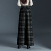 毛呢阔腿裤厚款女装格纹直筒裤宽松休闲长裤MYX7059 商品缩略图2